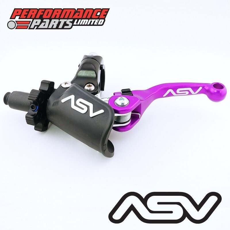ASV F4 Purple Short Clutch Lever with Pro Perch for Honda CRF80-F 2005