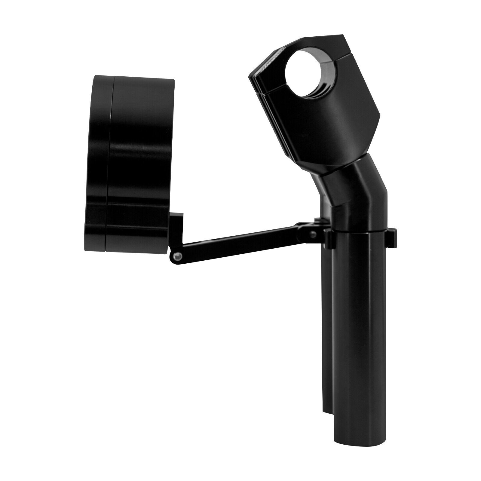 Dual Gauge Mount 1.25″ Bar Handlebar Riser 10″ Black Fit For Harley FLTR 15-23