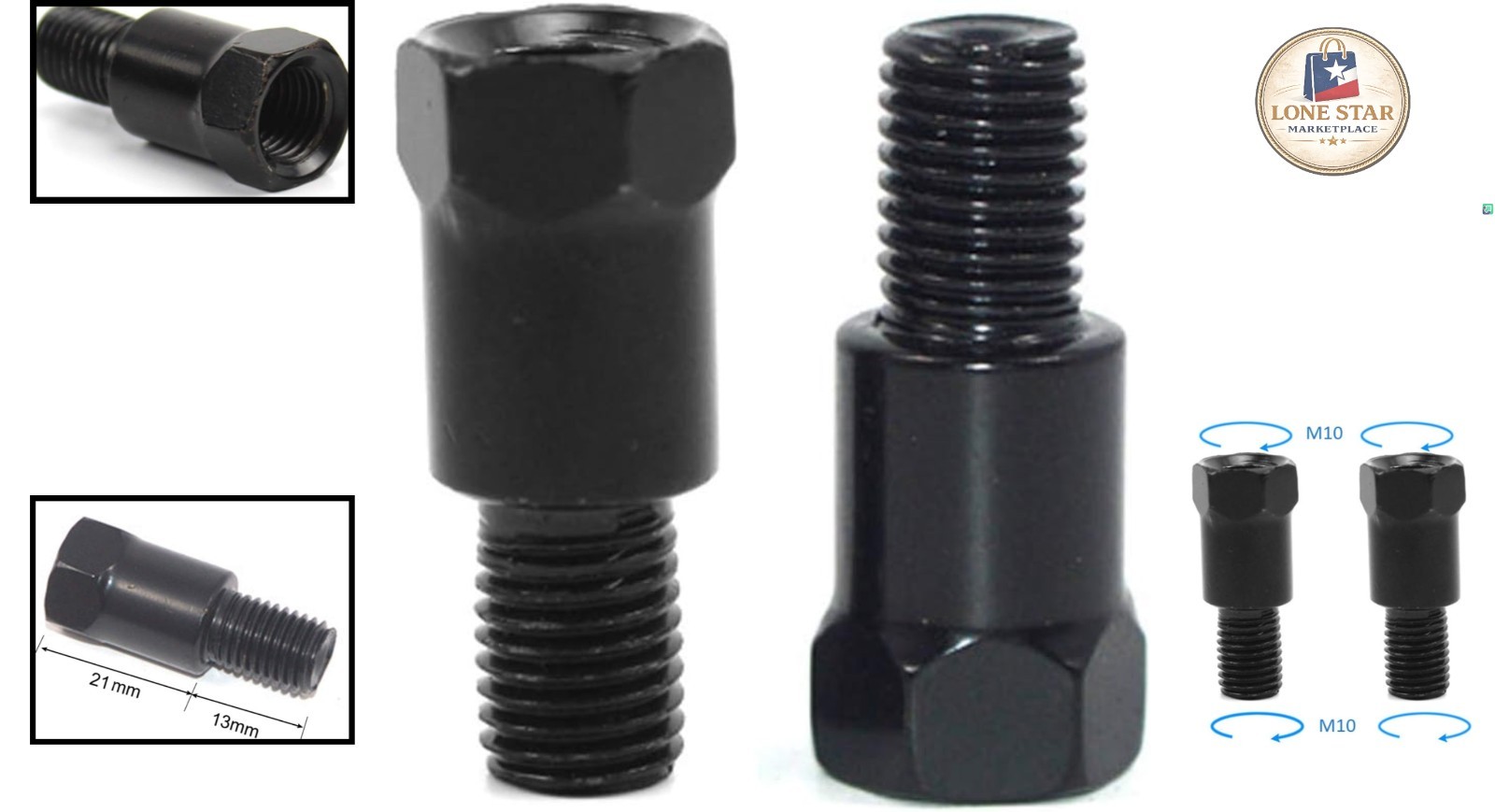 Durable 10mm RH Mirror Height Adjustment Screws for Dirt Bikes – Set of 2