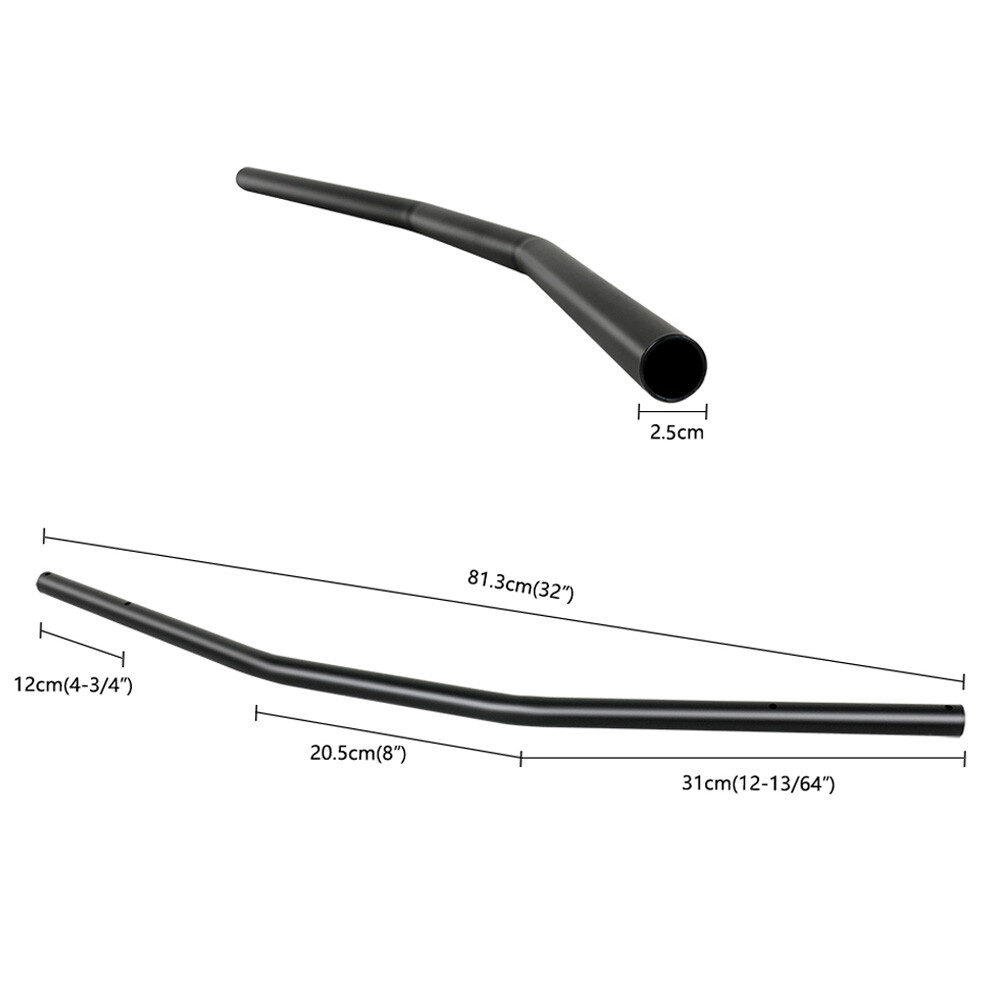 For Suzuki Bandit GSF 600 1200 1250 Motorcycle Handlebar 1″ 25mm Drag Bars Black