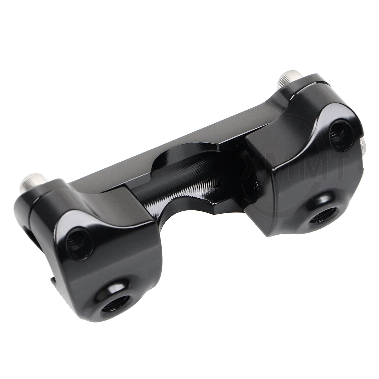 Black 1″ Handlebar Risers Top Clamp For Harley Touring Road King Street Glide
