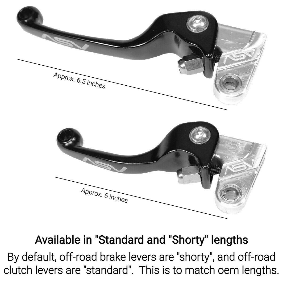 ASV F2 PAIR PACK Brake & Clutch Levers Honda CRF250R 10-19 / 450R/RX 09-19 Black