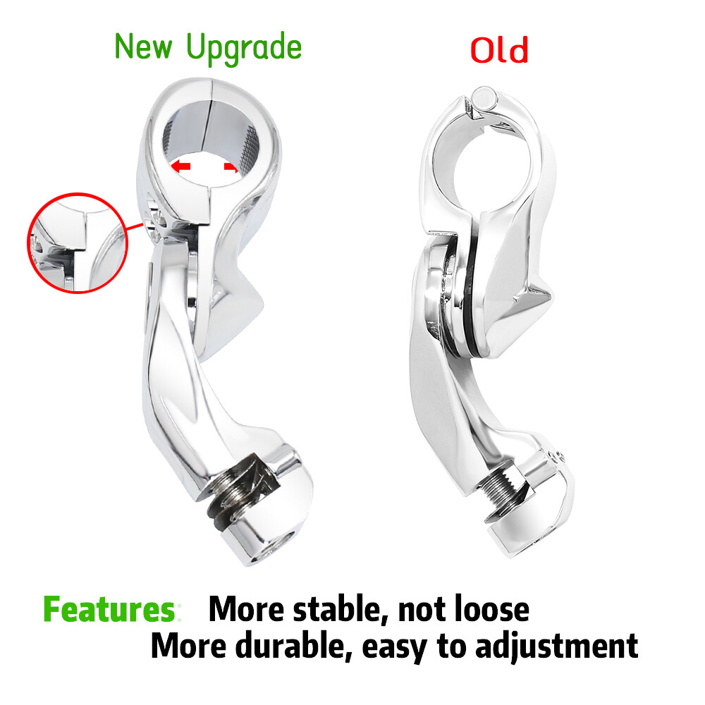 Front Rear 1-1/4″ 32MM Mount Foot Pegs / Footboards For Harley Touring 1993-2023