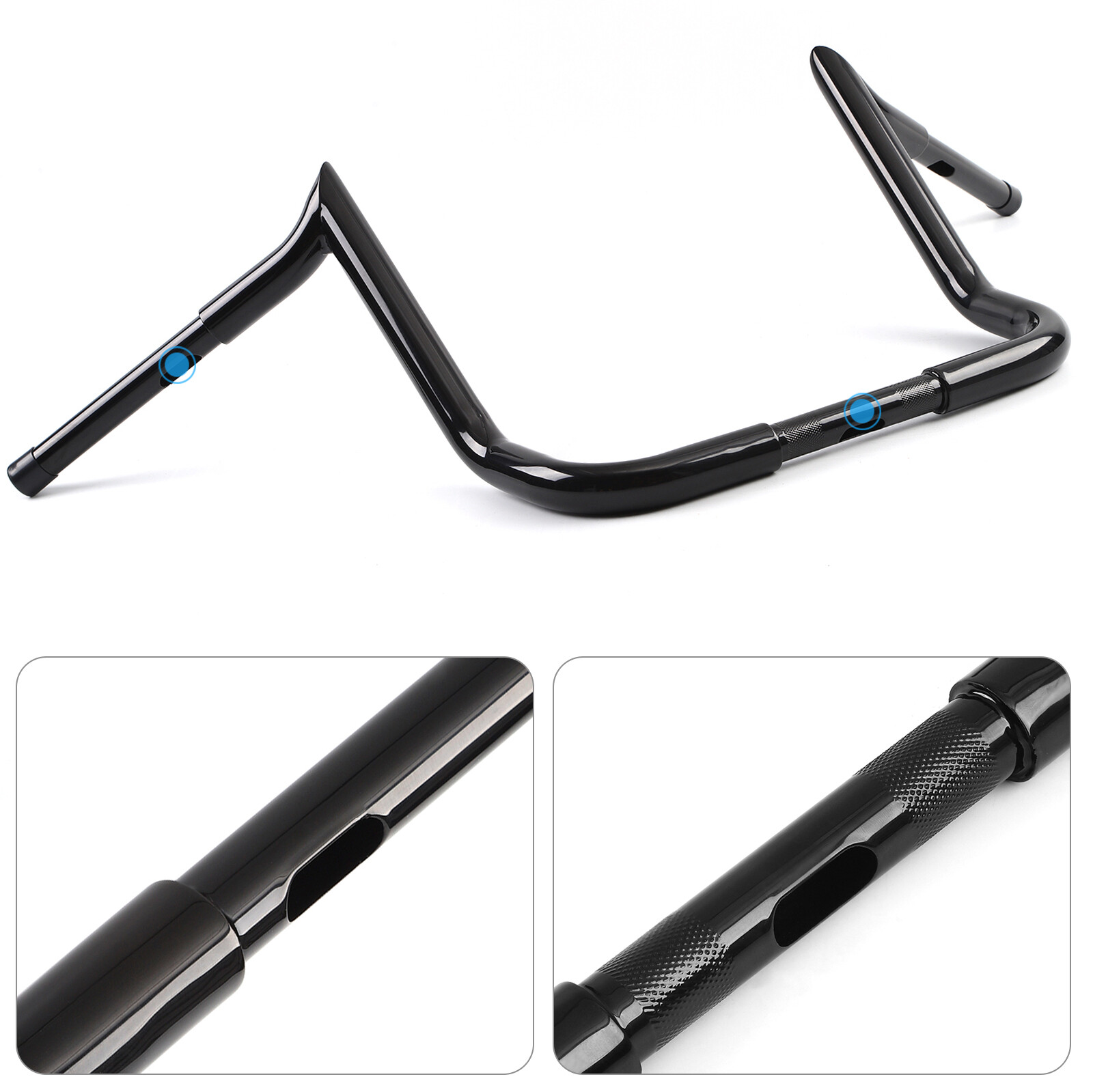 14″ Rise Meathook Ape Hanger Handlebar For 1986-2024 Harley Electra Street Glide