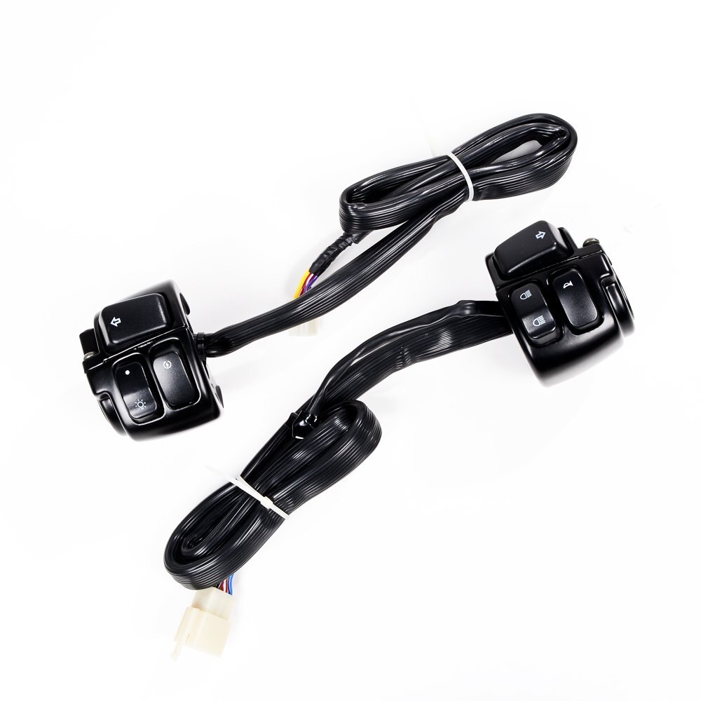 Combo Motorcycle 1″ Handlebar Hand Grip + Switch Controls + Clutch Brake Levers