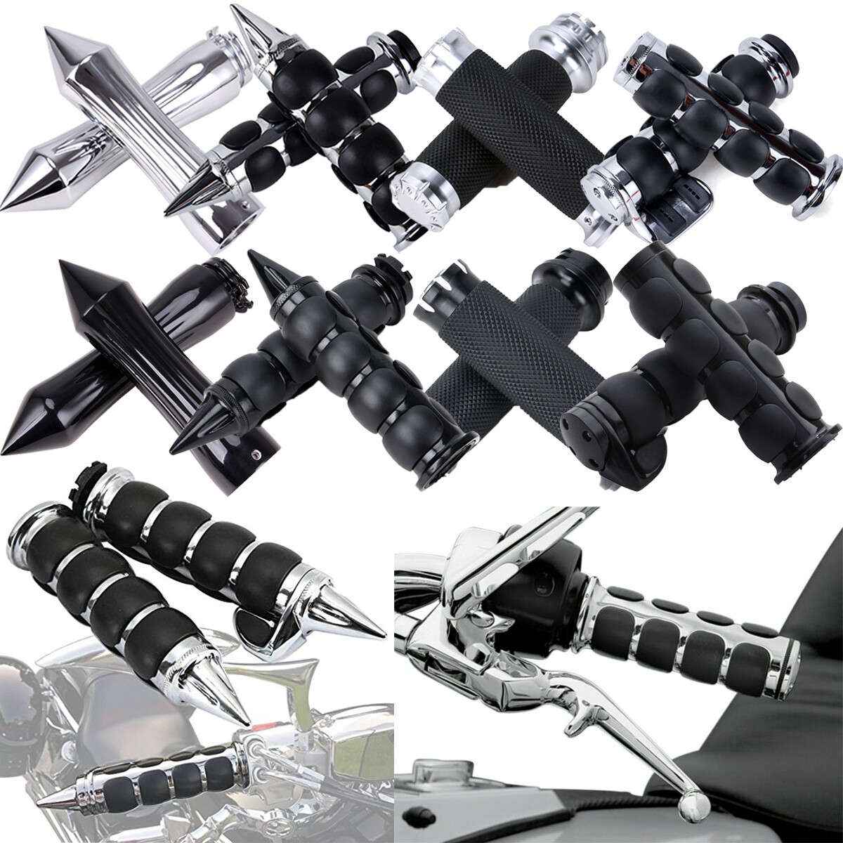 Motorcycle 1 Inch Handle Bar Hand Grips for Harley Sportster XL883 XL 1200 New