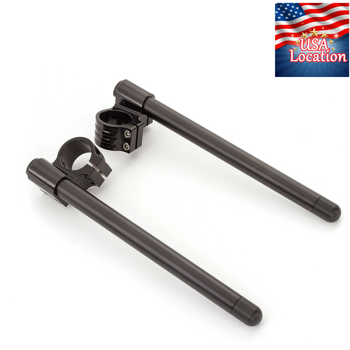 54mm Clip Ons Fork Handlebar Clamp CNC Handle Bars Tube 1in High Riser 10 Degree