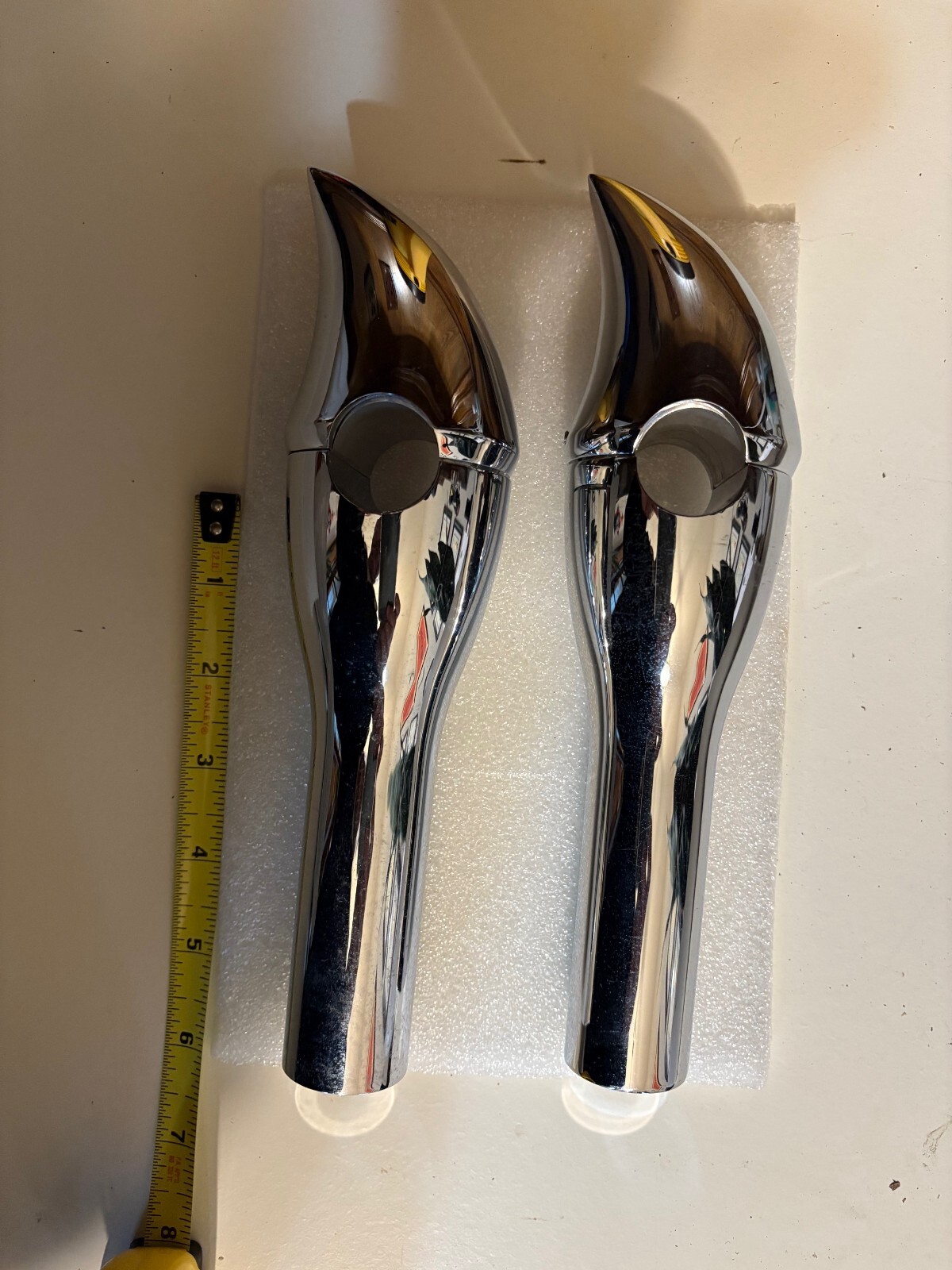 JBN chrome billet Shark Teeth 6 inch riser set