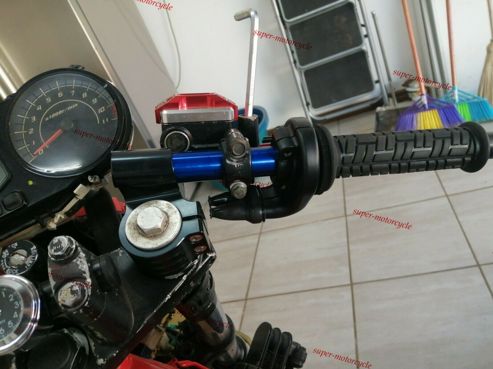 US 37mm CNC Clip on Handlebar Clip-ons Tube Bar Handle Universal Rised Aluminum