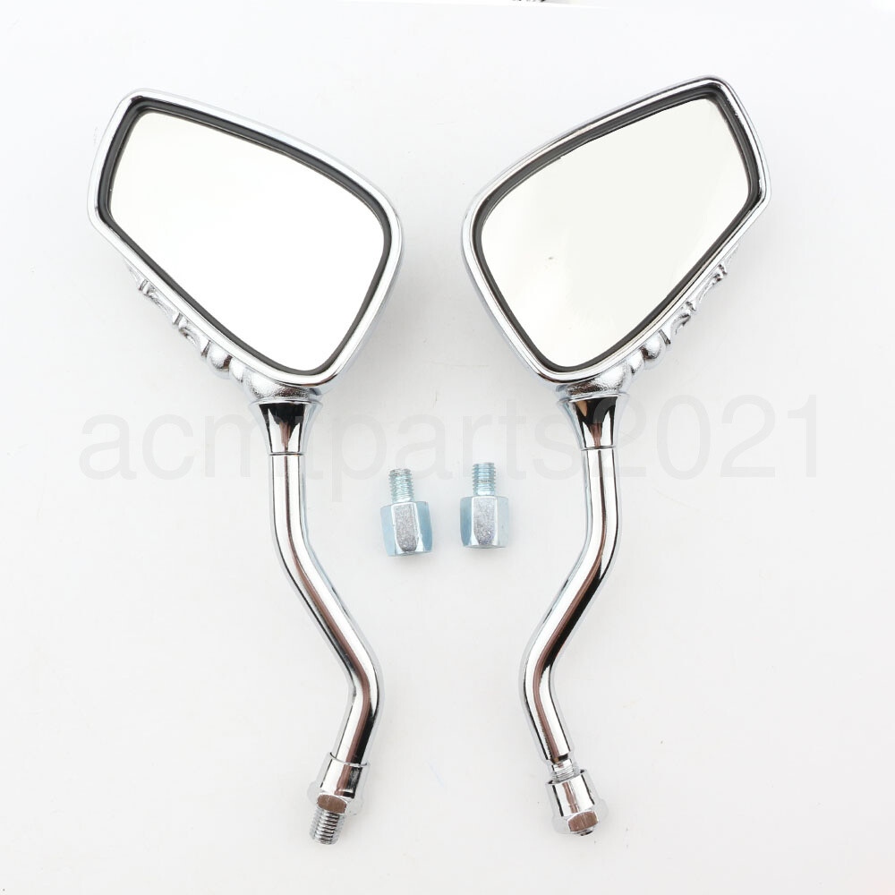 Motorcycle Skull Rear View Mirrors Fit For Suzuki Intruder Volusia 800 VL800