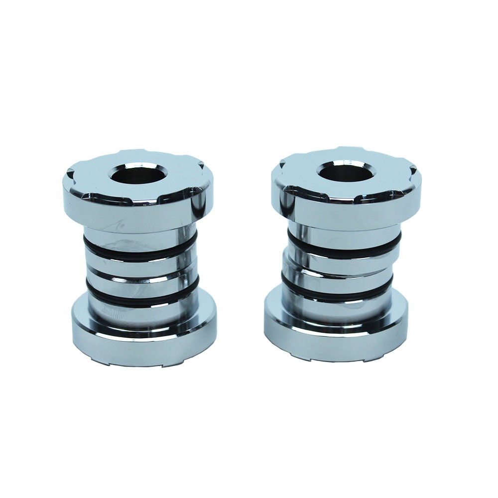 Aluminium 4PCS Chrome Handlebar Riser Bushings For Harley 97-03 XL 86-17 Softail