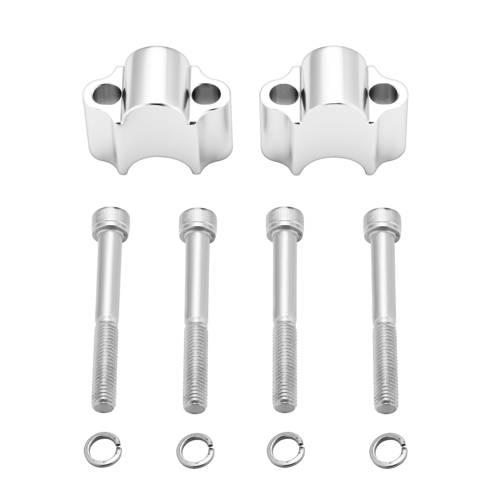 CNC Chrome Handlebar 7/8” 30mm Riser Kit Fit Universal Motorcycle ATV Dirt Bike