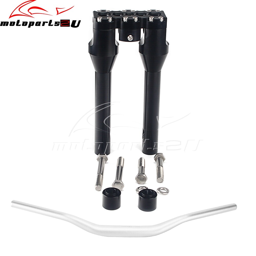 For Harley Dyna Street Bob Sportster 1200&883 1-1/2″ Bar Risers 10″ w/ Handlebar
