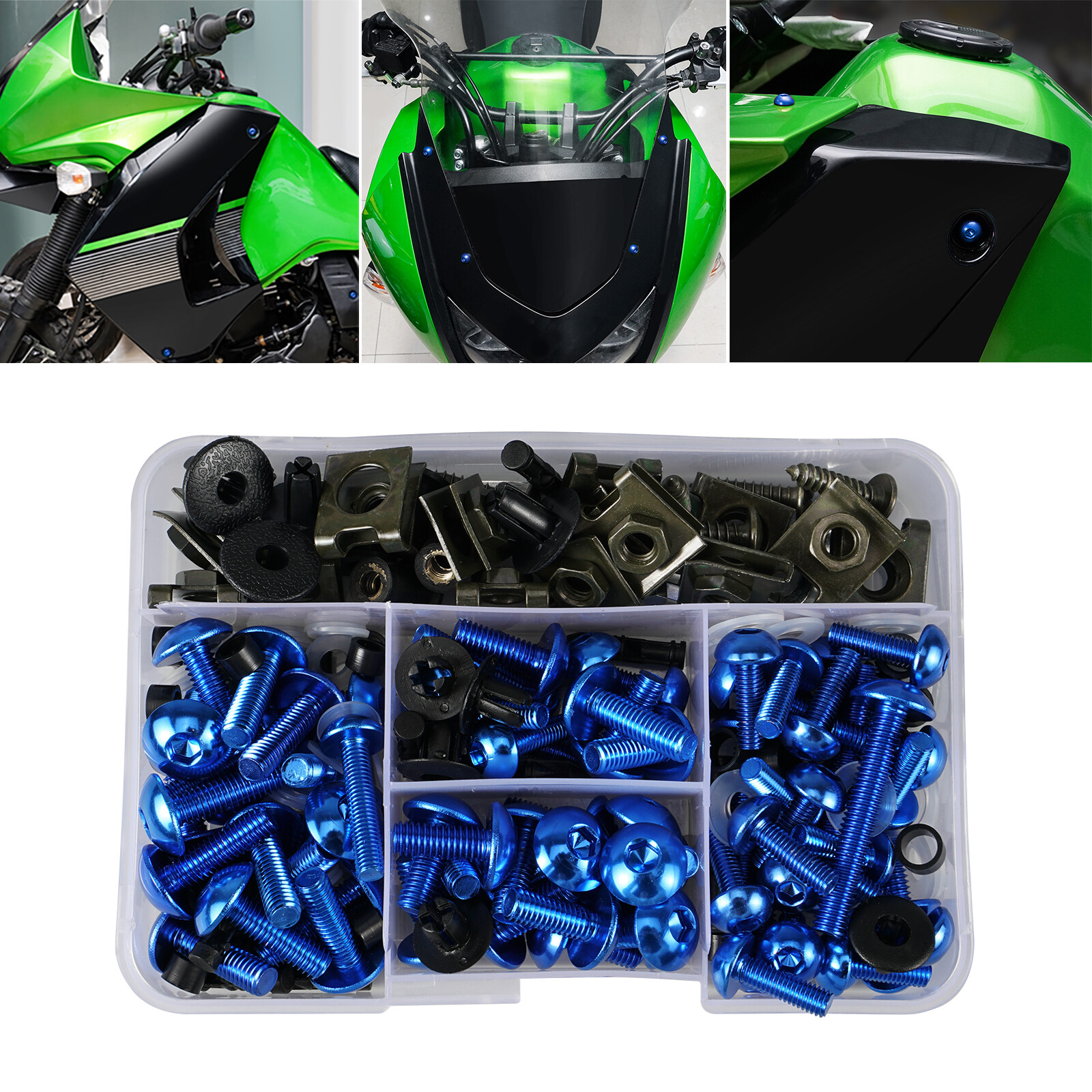 Universal Motorcycle Fairing Bolts Kit 8N.m Racing M5 M6 Shell Hardware Alloy