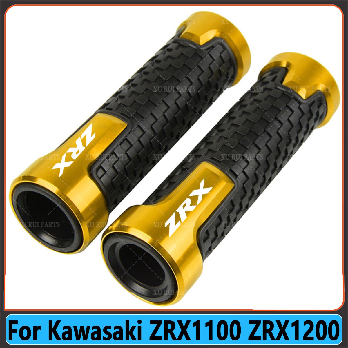 For Kawasaki ZRX1100 ZRX1200 None-Slip Gel Rubber 7/8″ Handlebar Handl Grips