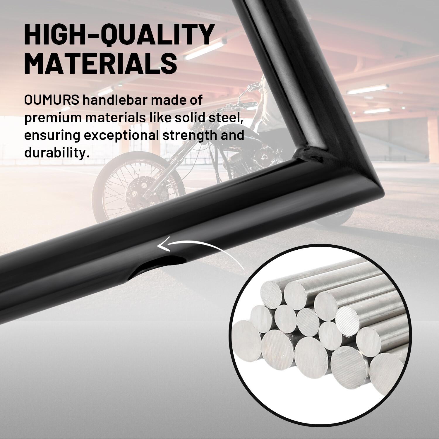 Motorcycle 1″ inch Drag Z-Bar Rise 10-1/2″ Ape Hanger Handlebar For Harley FXS