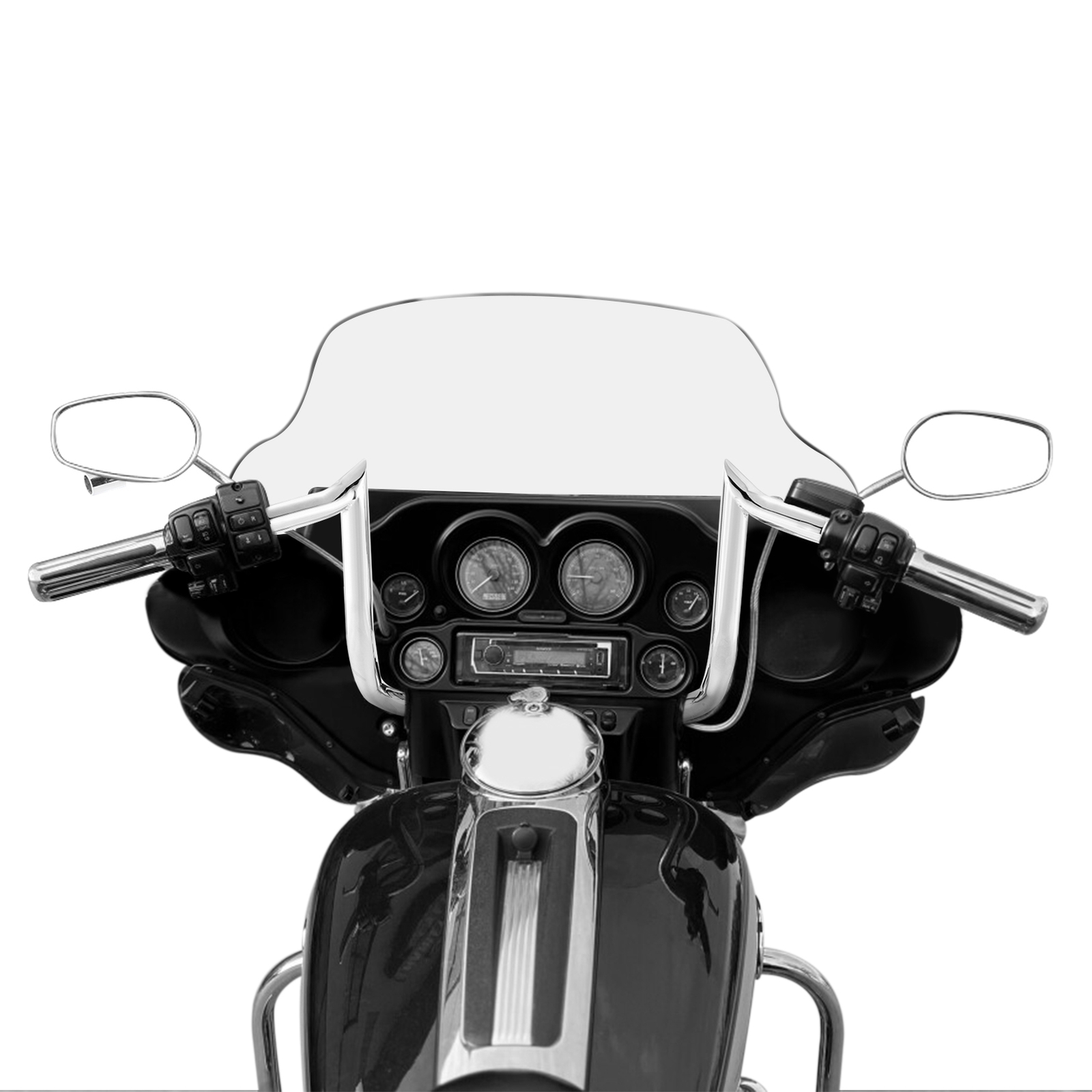 12″ Pre-Wired Meathook Handlebars 1.25″ For Harley Electra Street Ultra Limited