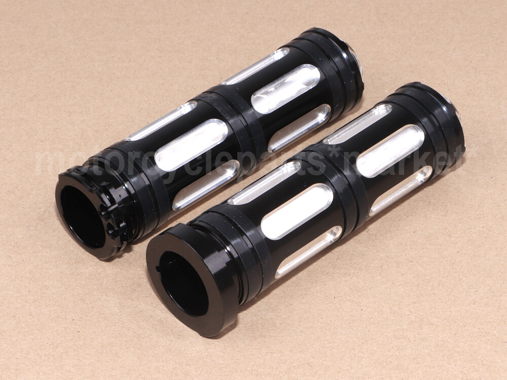 CNC Billet Aluminum Handlebar Grips For Harley Dyna Sportster Softail V-Rod US