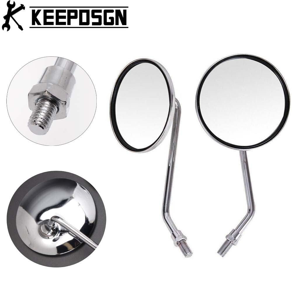 1 Pair Left+Right Rear View Mirror For Honda CT90 SL350 XL175 XL250 ST90 S90