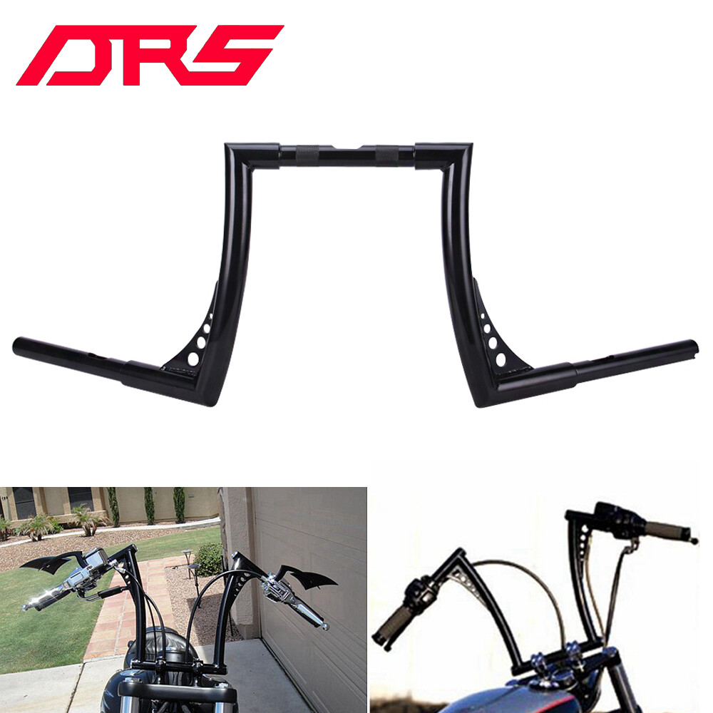 12″ Inch Rise Ape Hanger HandleBars 1-1/4″ Fat For Harley Touring Electra Glide
