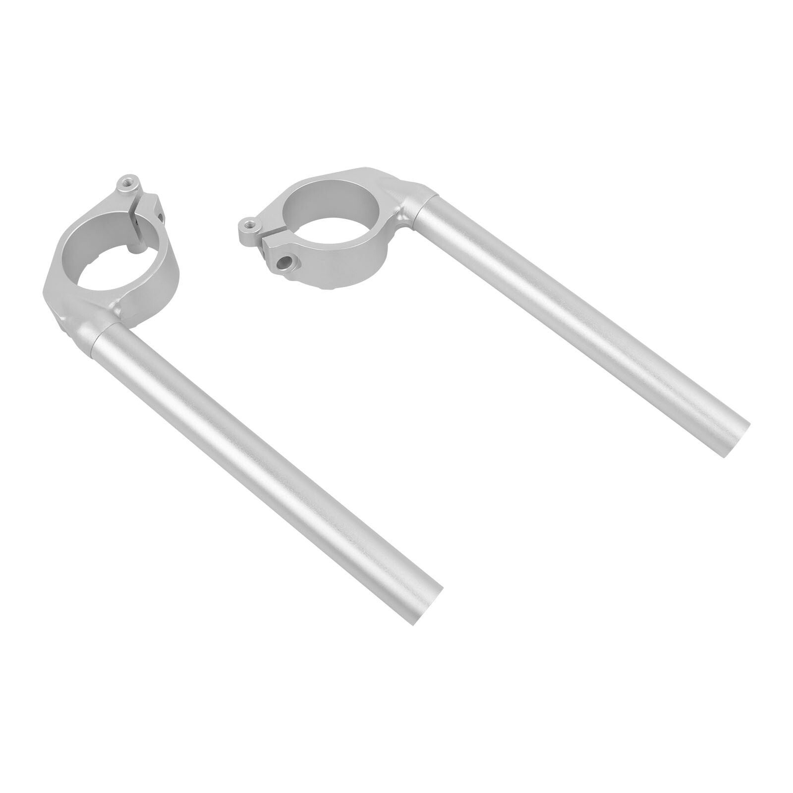 Left & Right Clip-on Handlebars For YAMAHA YZF R1 YZF-R1 YZFR1 2004-2008 Silver