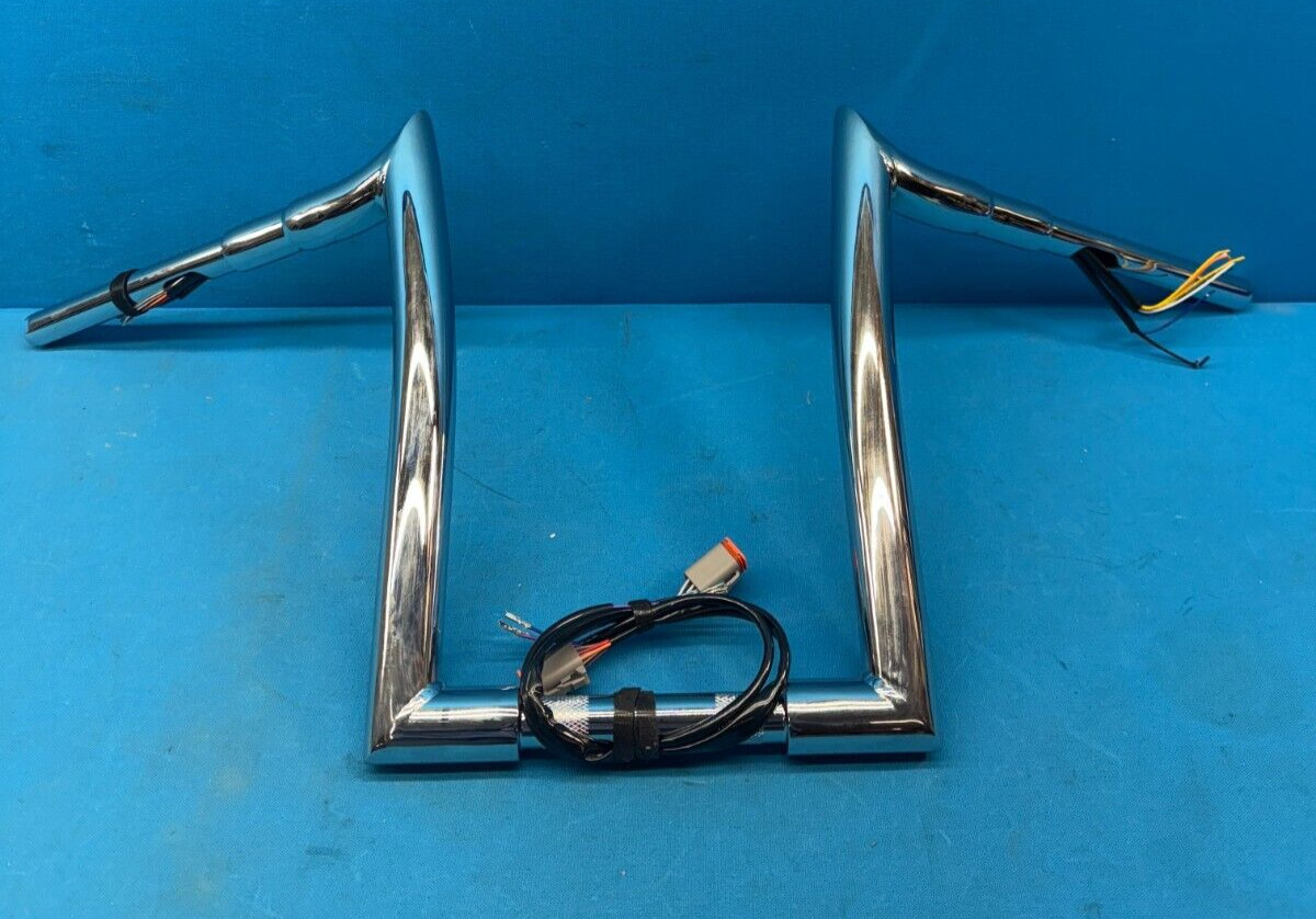 MoKitDora Softail Handlebar 14″ Rise Bars Ape Hanger Harley XL 883 1200 King