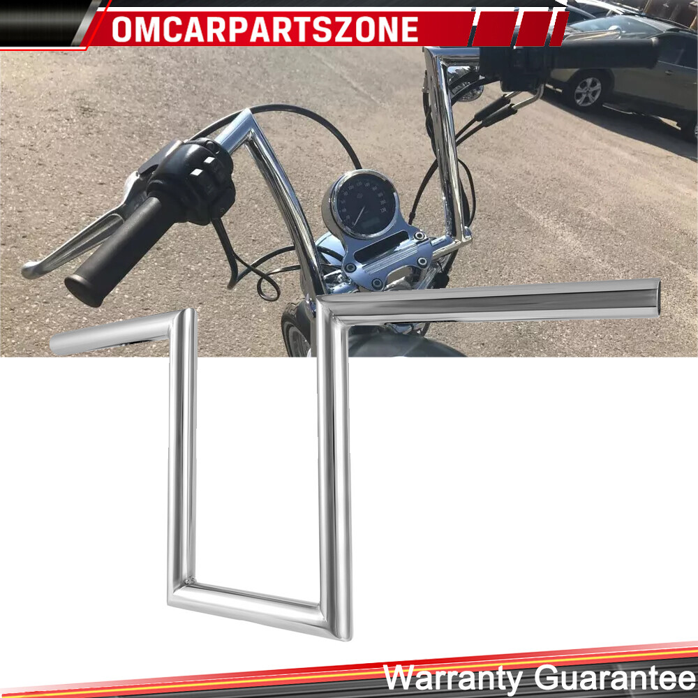 10-1/2″ Rise 1″ Ape Drag Hanger Z-Bar Handlebar For Harley Sportster XL Softail