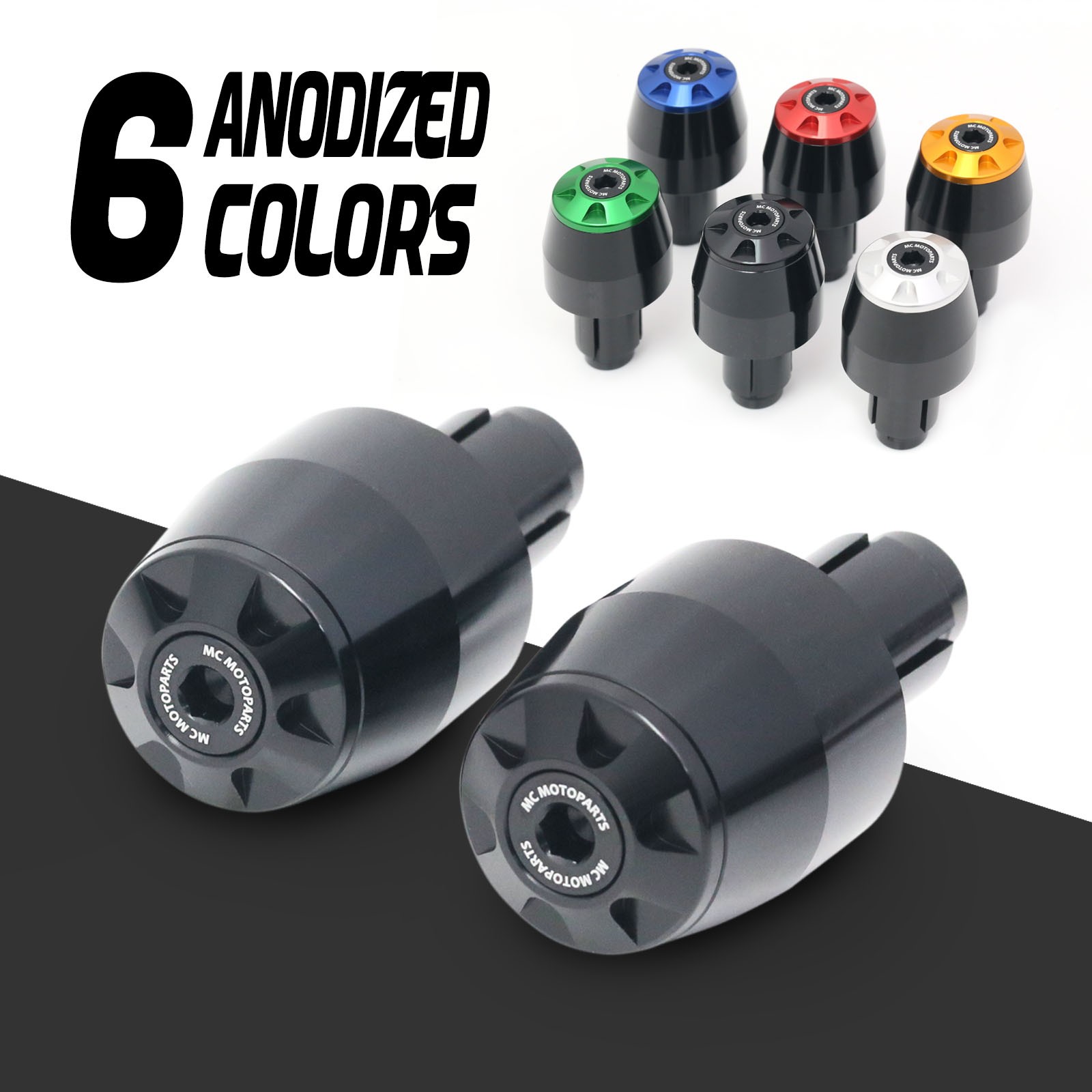 Anodized Black Bar Ends Pair STORM For Ducati XDiavel S 16 17 18 19 20