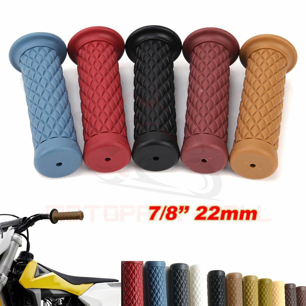 MOTORCYCLE RUBBER GEL HAND GRIPS FOR 7/8″ HANDLEBAR HONDA SUZUKI YAMAHA KAWASAKI