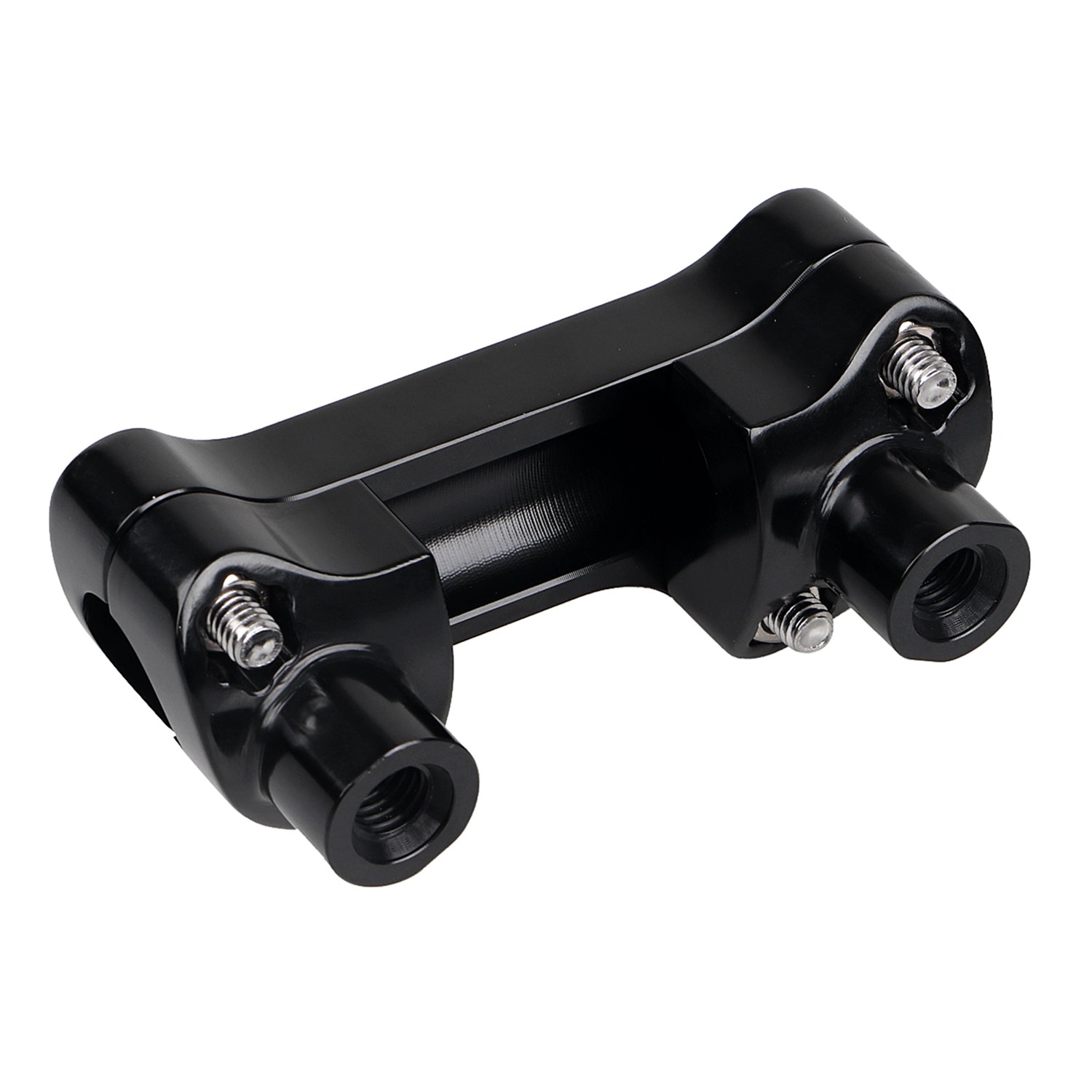 Black 1.7″ Handlebar Risers 1″ Top Clamp For Harley Tour Wide Glide Classic FLTC