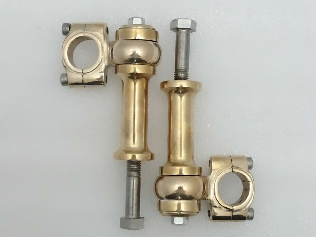 Universal Motorcycle Brass 1″ Handlebar Risers Clamp (3″ Rise Approx