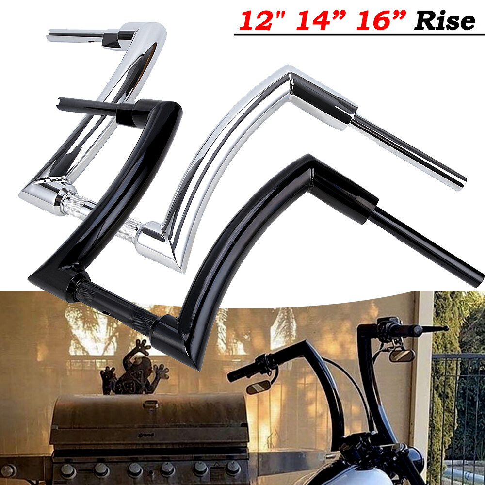 Handlebar 12″ 14″ 16″ Rise DNA Monster 2”Hanger Bars For Harley Touring Softail