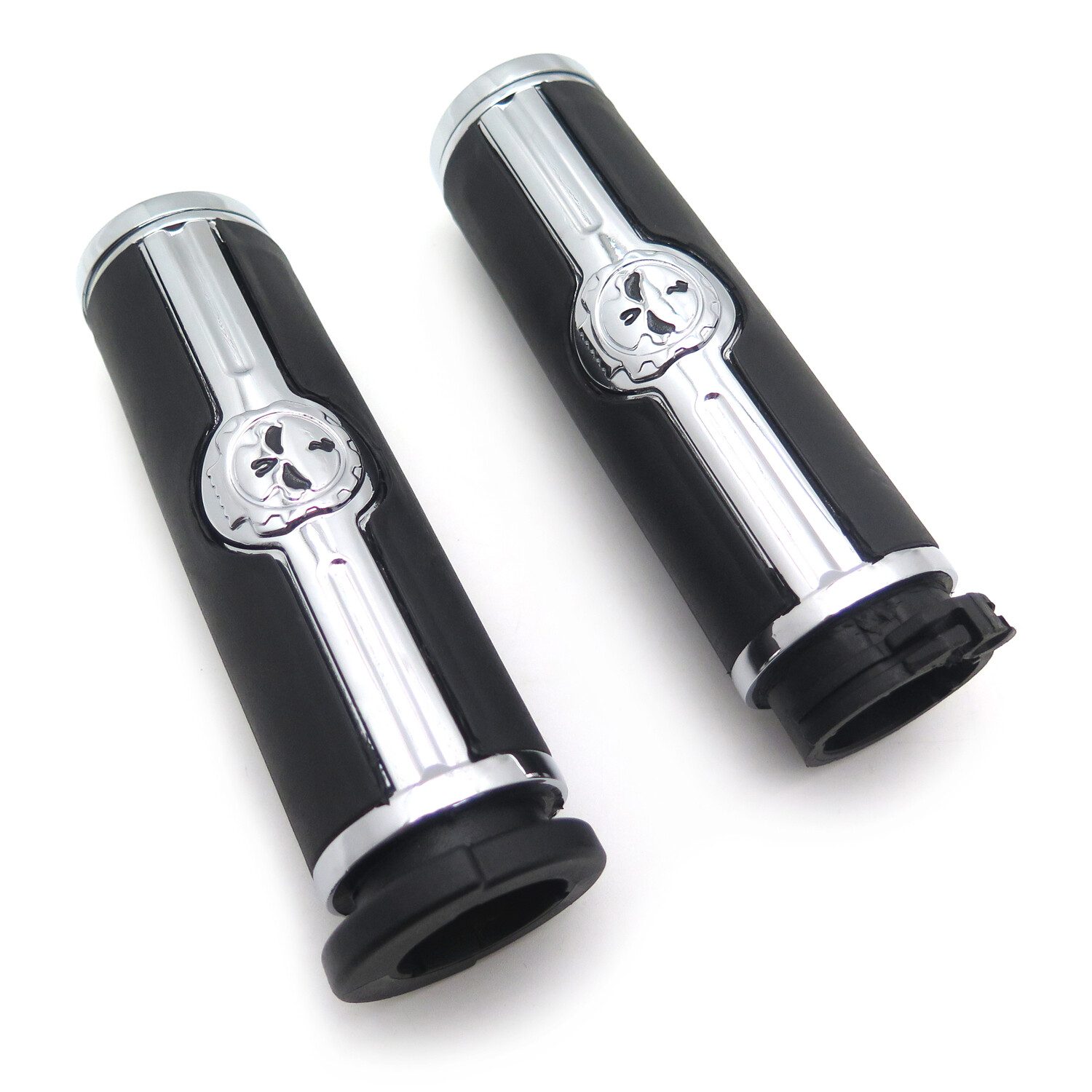 Skull 1″ Hand grips For Harley Davidson 1996-later VRSC XL XR Dyna Softail