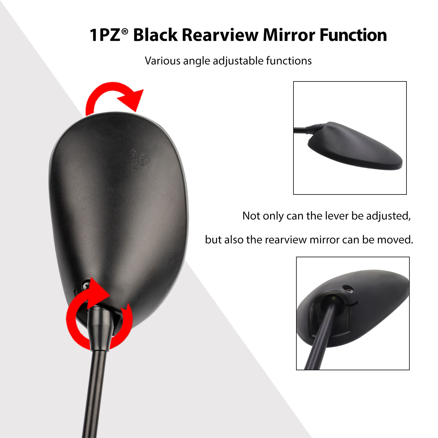 Rear View Side Mirrors For 7/8″ Handlebar Can-Am ATVs Outlander 400 500 650 800