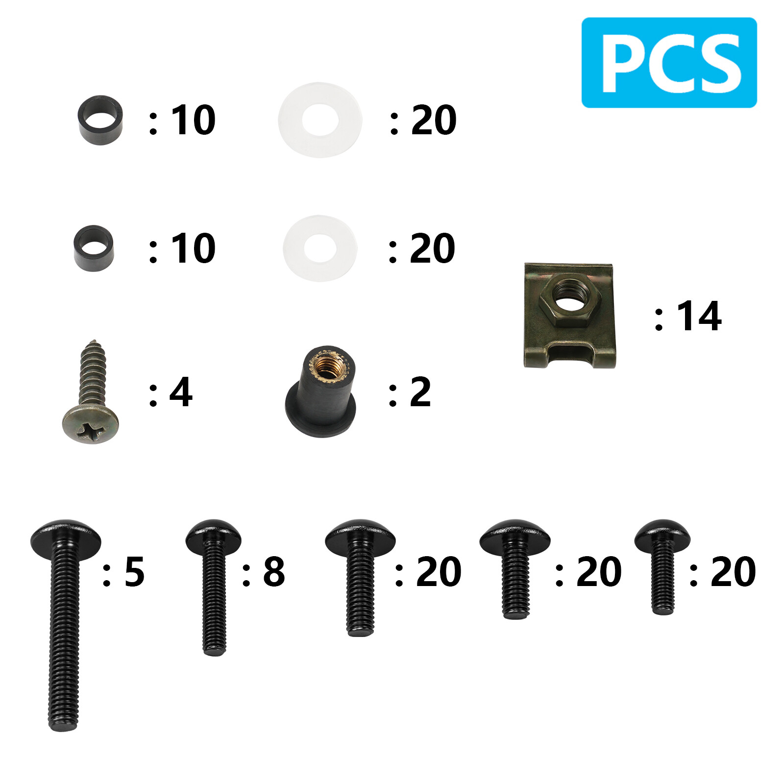Universal Motorcycle Fairing Bolts Kit 8N.m Racing M5 M6 Shell Hardware Alloy
