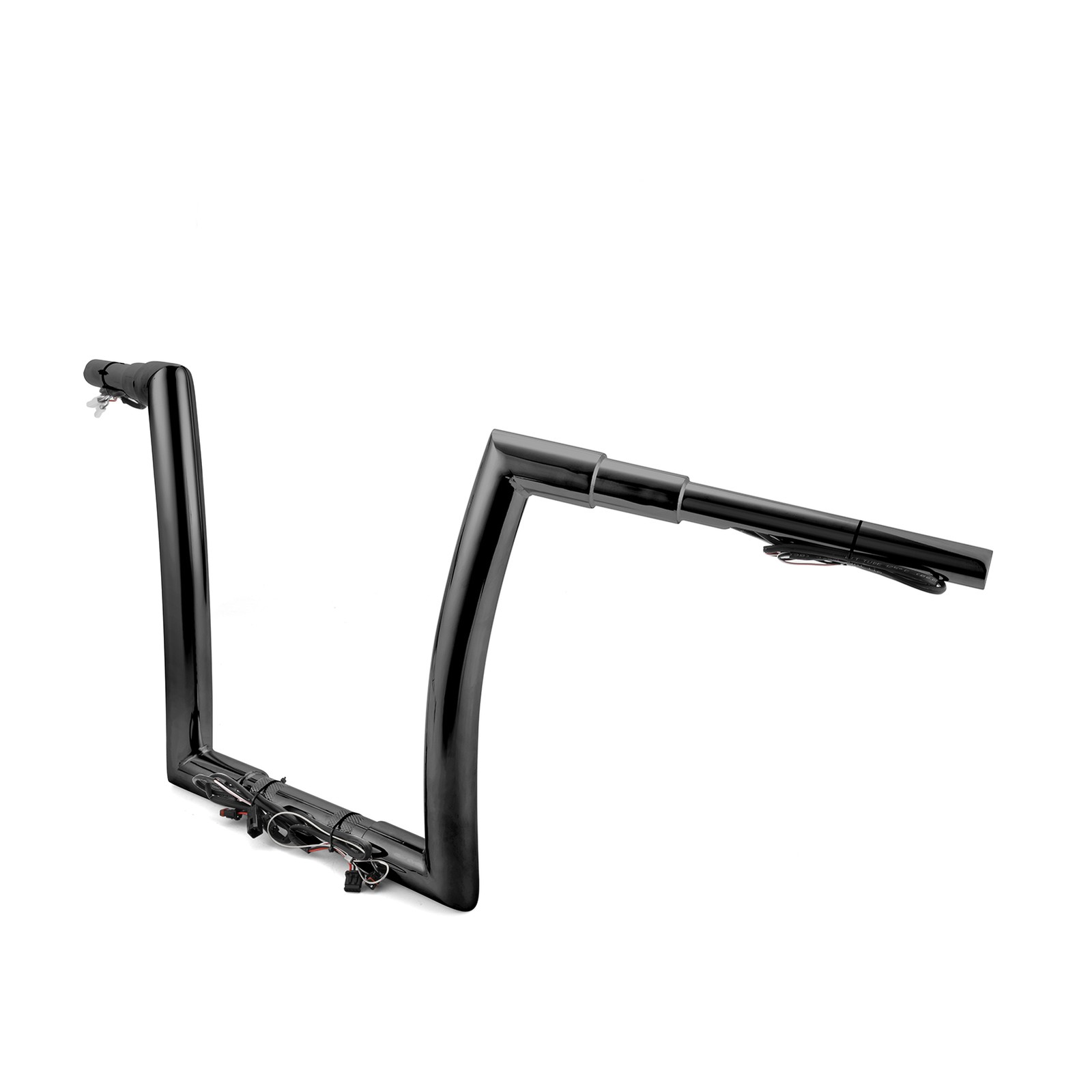12″ High 7″ Pullback Black Pre-wired Steel Ape Bar For Harley Road Glide 15-23