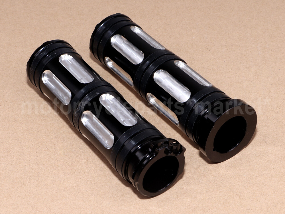 CNC Billet Aluminum Handlebar Grips For Harley Dyna Sportster Softail V-Rod US