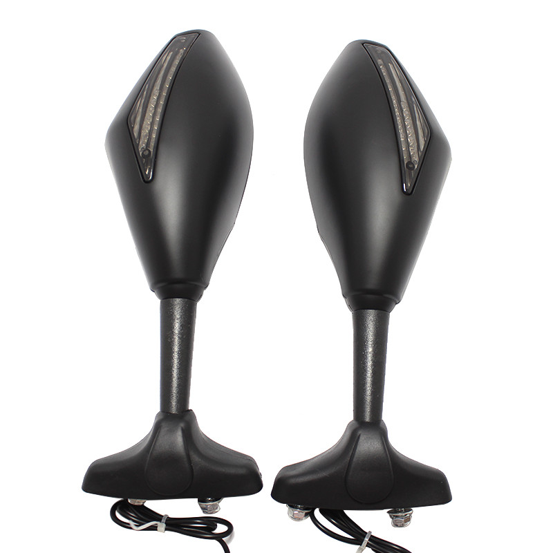 Arrow LED Turn Signals Motorcycle Mirrors Matte For Yamaha FZ6R YZF R6 YZF600 US