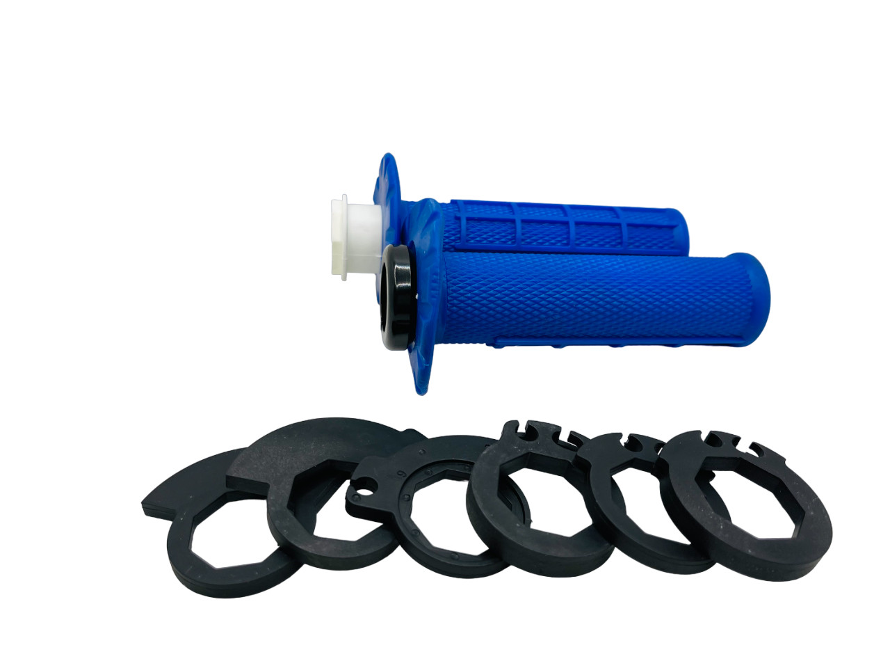 BFE V2.0 7/8″ Lock-On MX Dual Sport Motorcycle Handlebar Grips BLUE Grip System