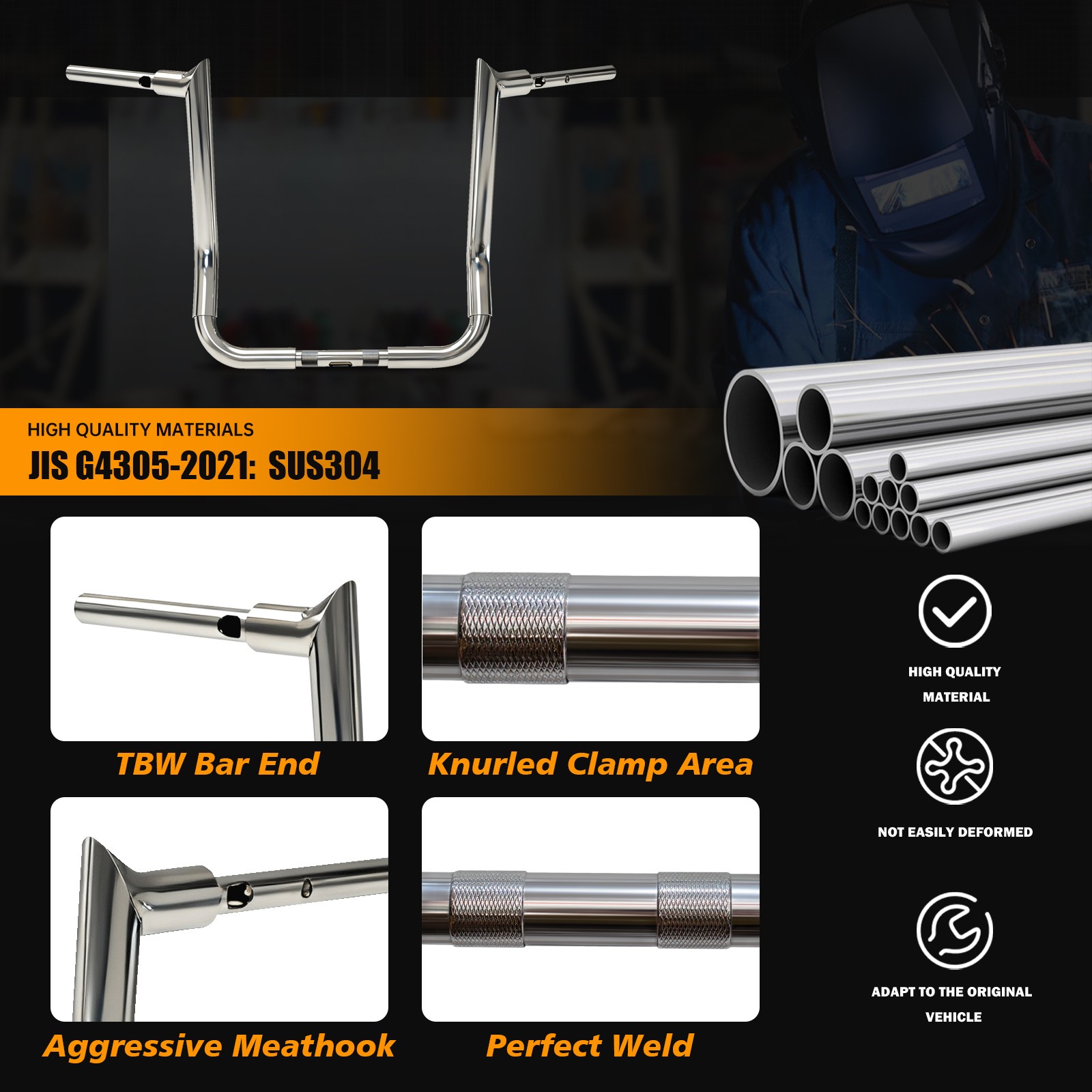 16” Handlebar for Harley Davids CVO STREET GLIDE，TRIGLITDE，Street Glide 2024+
