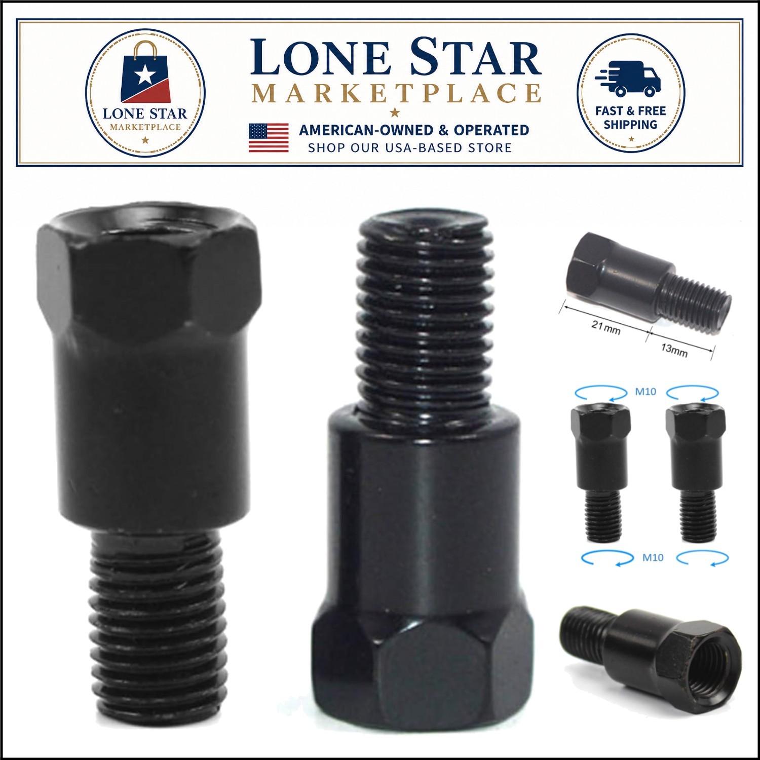 Durable 10mm RH Mirror Height Adjustment Screws for Dirt Bikes – Set of 2