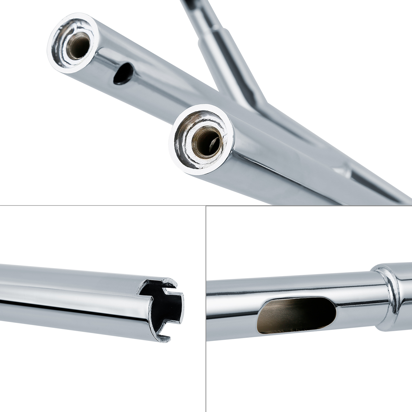 8″ Rise T Bar Handlebar Fit For Harley Dyna Softail Super Custom Wide Glide