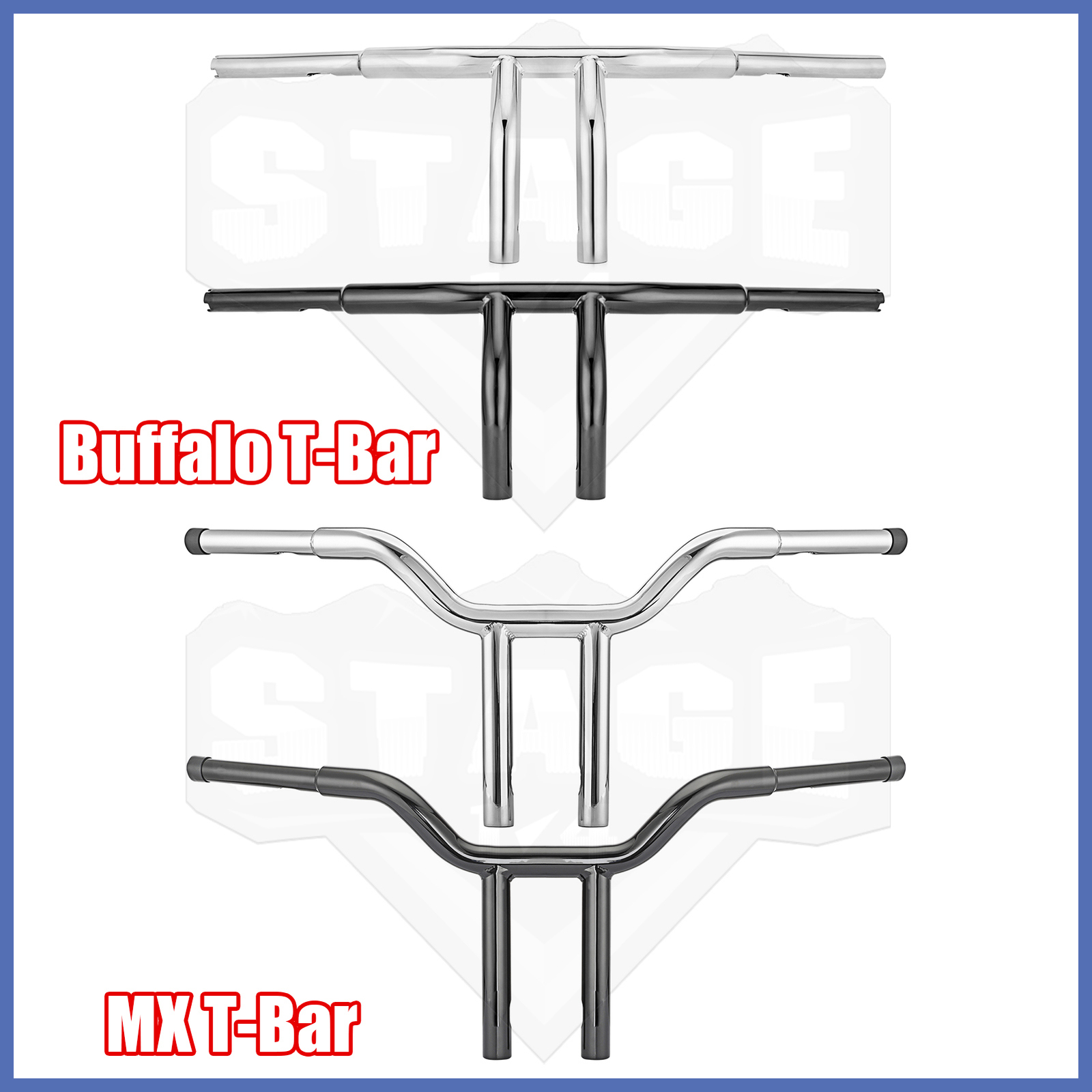 6/12/14 Inch T-Bars 1-1/4″ Handlebar For Harley Softail Sportster Dyna Road King