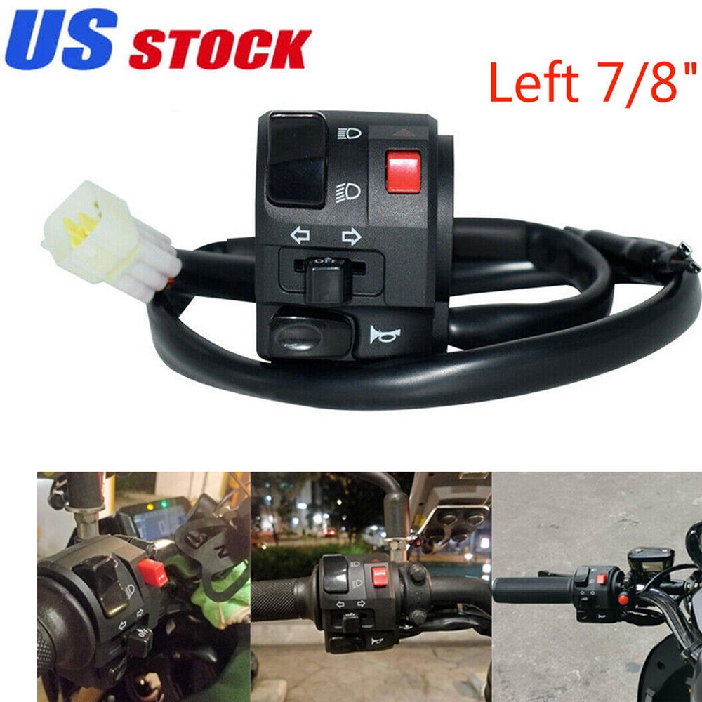 Motorcycle 7/8″ left Handlebar Control Switch Turn Signal Start Stop Lamp Switch