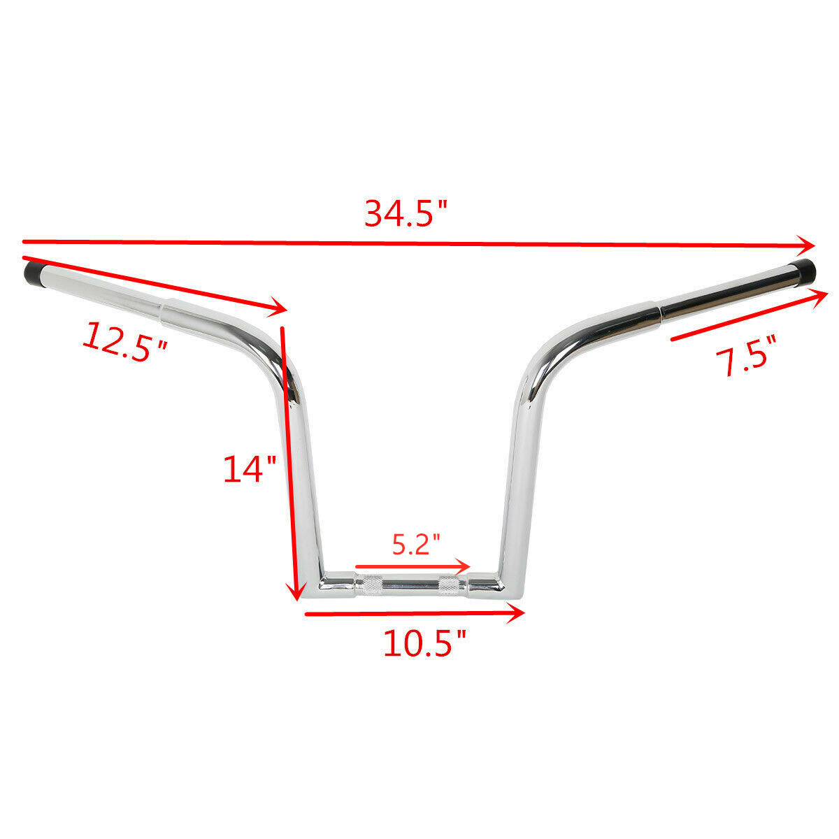 10″/12″/14″/16″ 1.25″ Ape Hanger Fat Handlebar Bars For Harley Softail Sportster