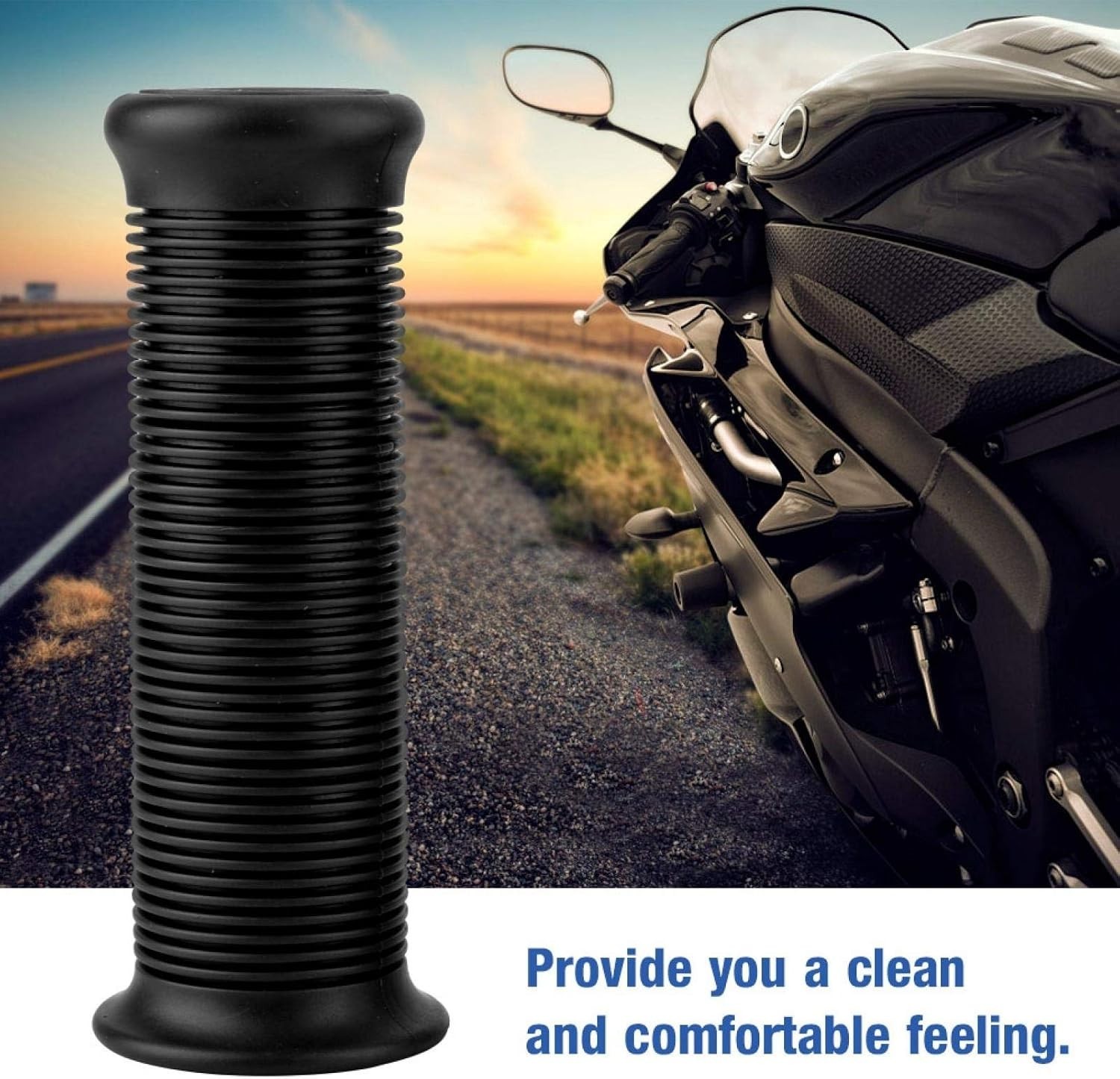 Durable 1-Inch Motorcycle Handlebar Grips – Water & Oil Resistant TPU Design