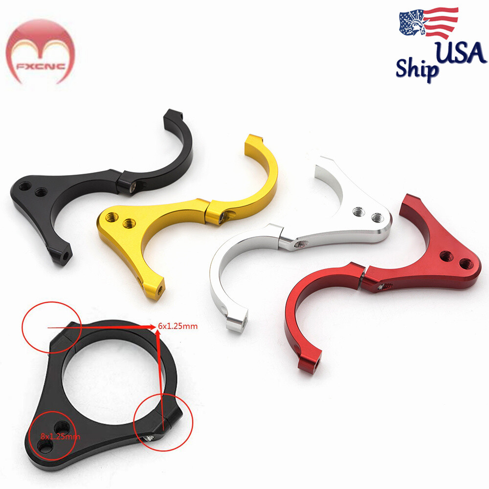35mm-54mm 1pcs Universal CNC Steering Damper Brace Bracket Fork Clamp Mount USA