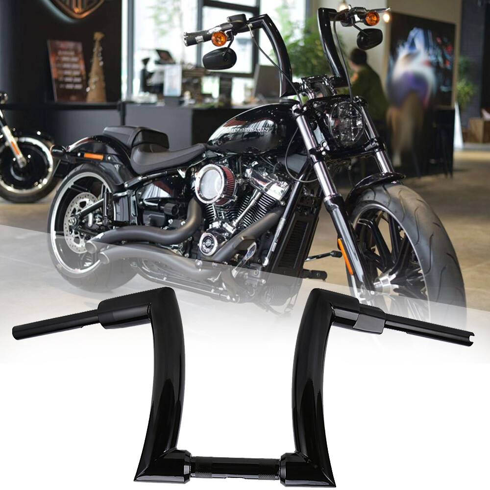 DNA MONSTER Rise 12” 14” 16” Ape Hanger Fat Bars 1-1/4″ Handlebar For Harley