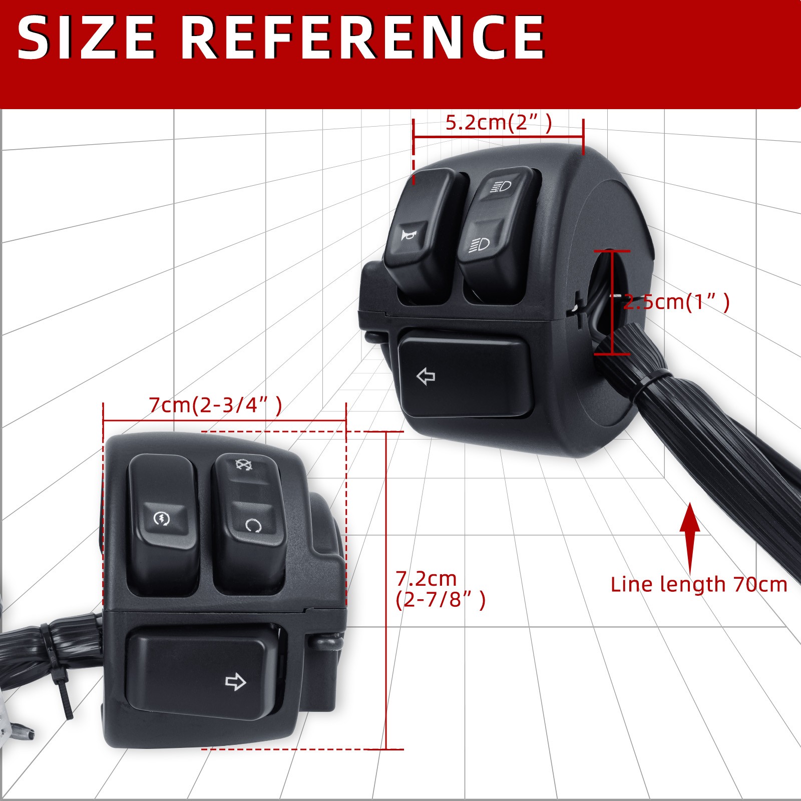 1″ Handlebar Hand Grips & Control Switches Kit For Harley Sportster XL 883 1200