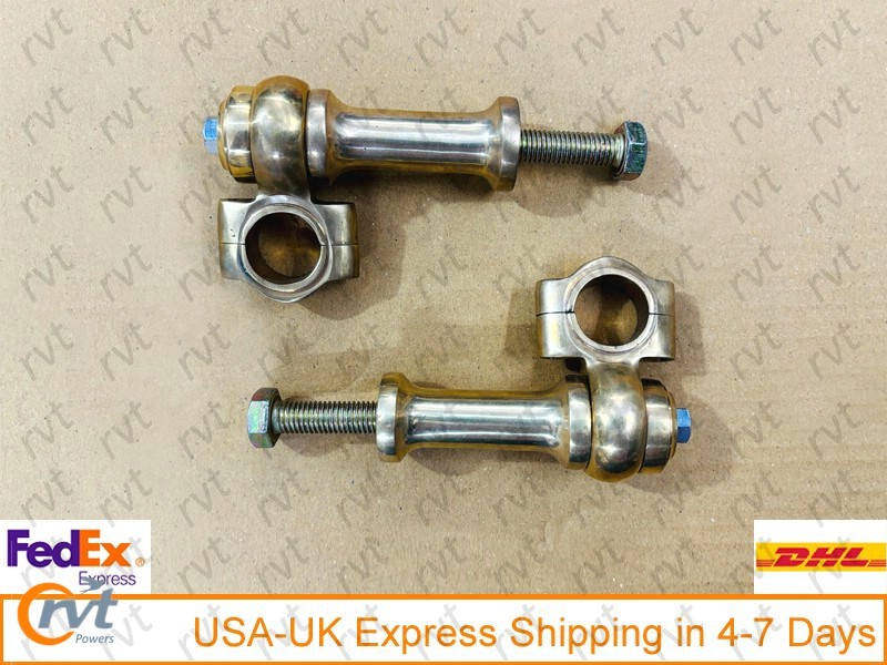 Universal Motorcycle Brass 1″ Handlebar Risers Clamp (3″ Rise Approx